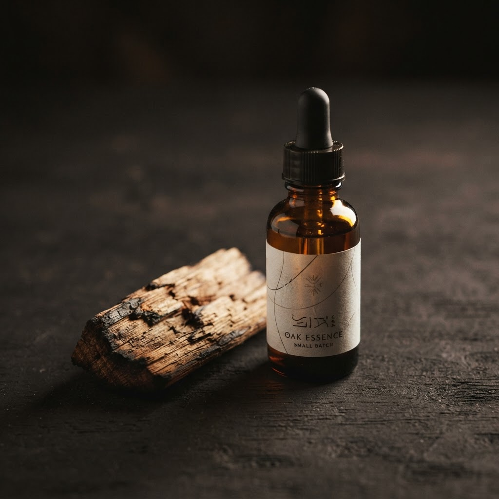 Oak Essence — Toasted American oak in glycerin + water — zero alcohol