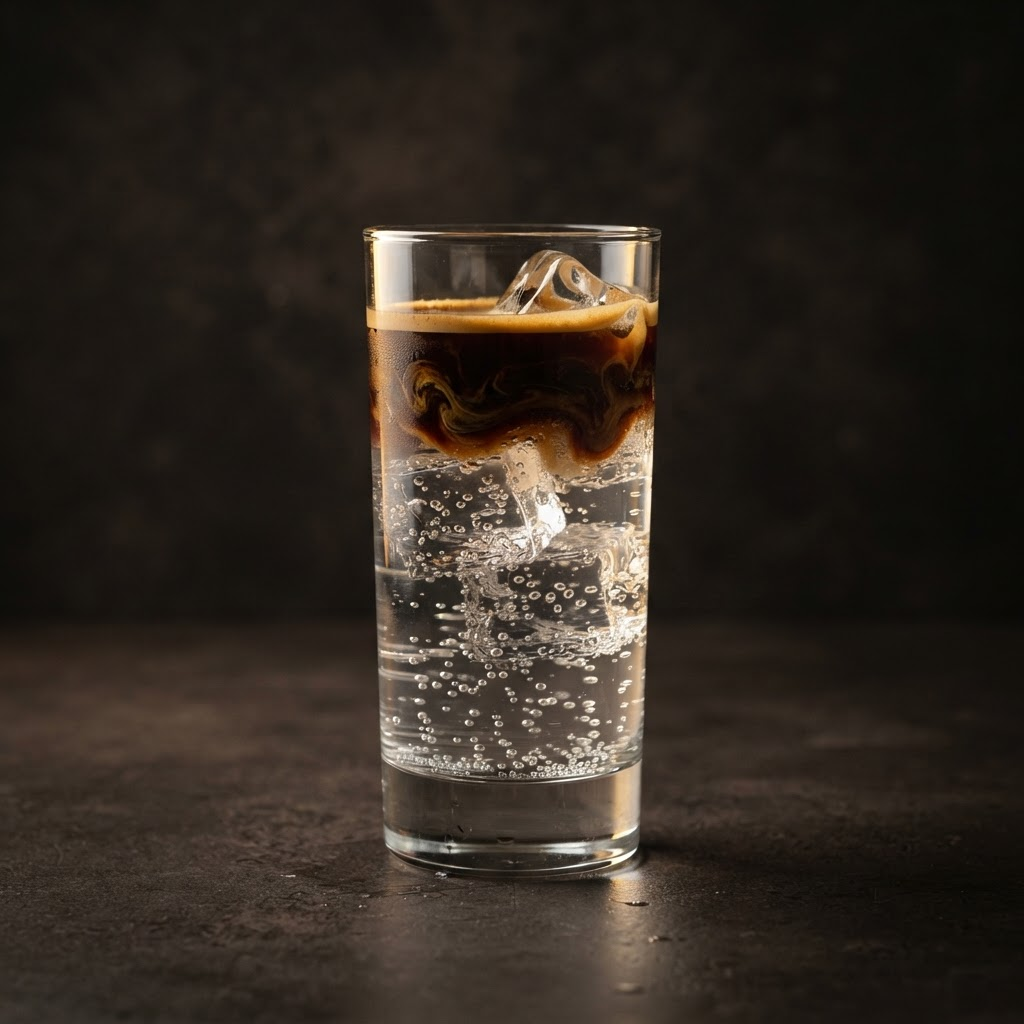 Espresso Tonic, prepared in its serving vessel